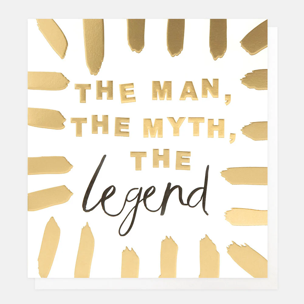 Gold Brushstrokes The Man The Myth Card