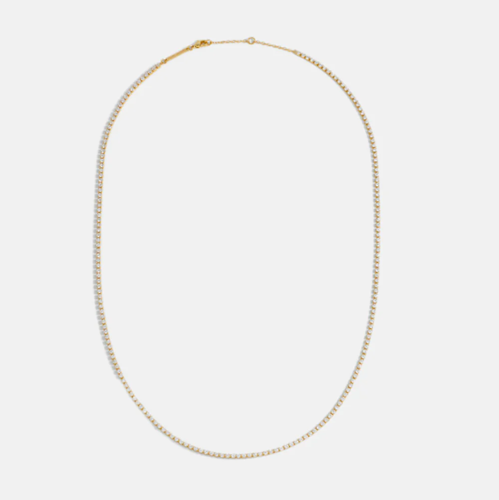 Gold & CZ Tennis Necklace