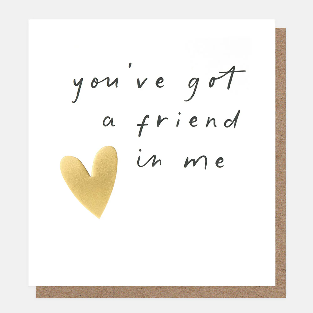 Gold Heart Friend In Me Card