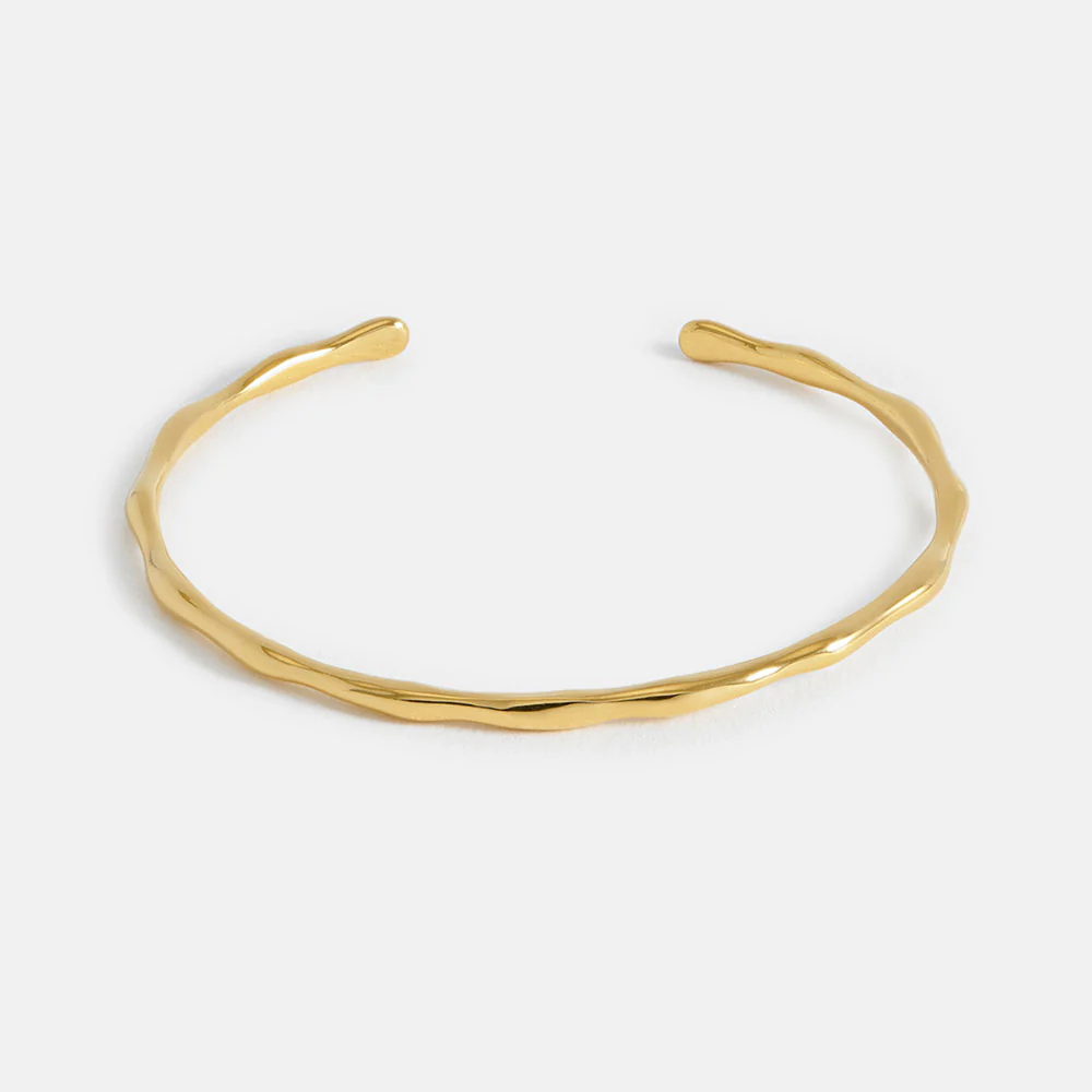 Gold Open Molton Bangle