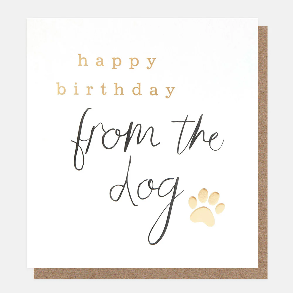 Gold Paw From The Dog Birthday Card