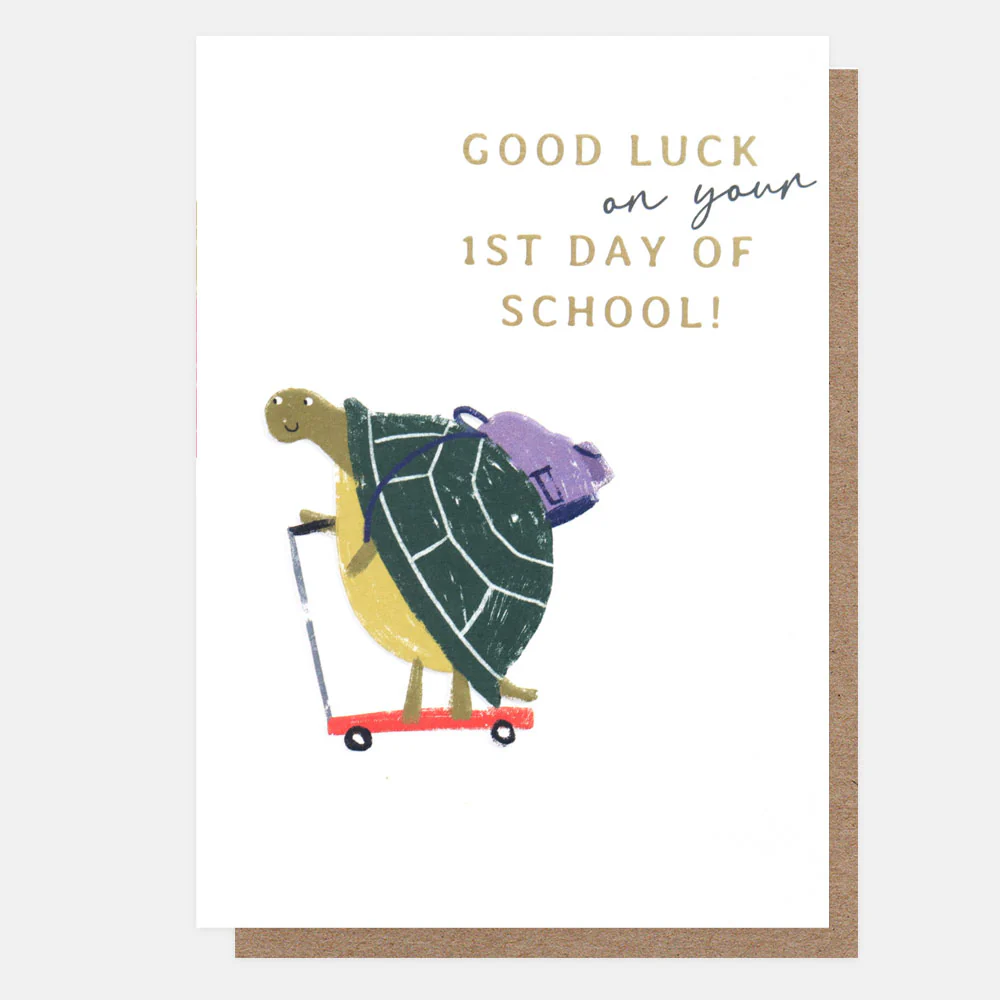 Tortoise First Day Of School Card