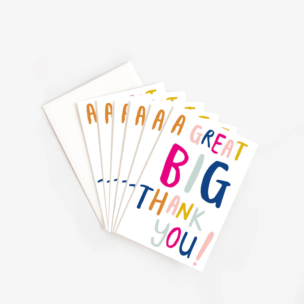 Great Big Thank You Cards Pack of 6
