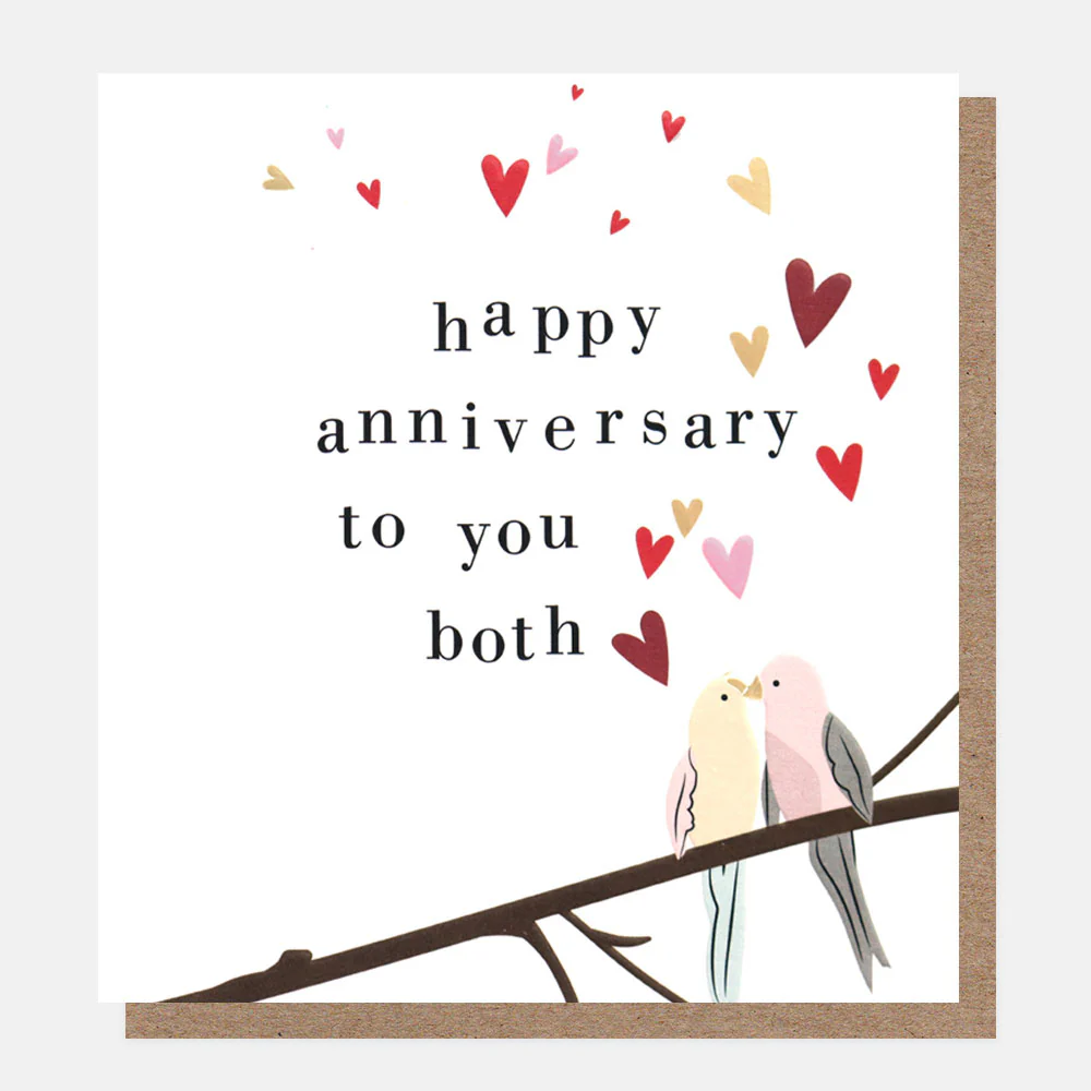 Lovebirds To You Both Anniversary Card