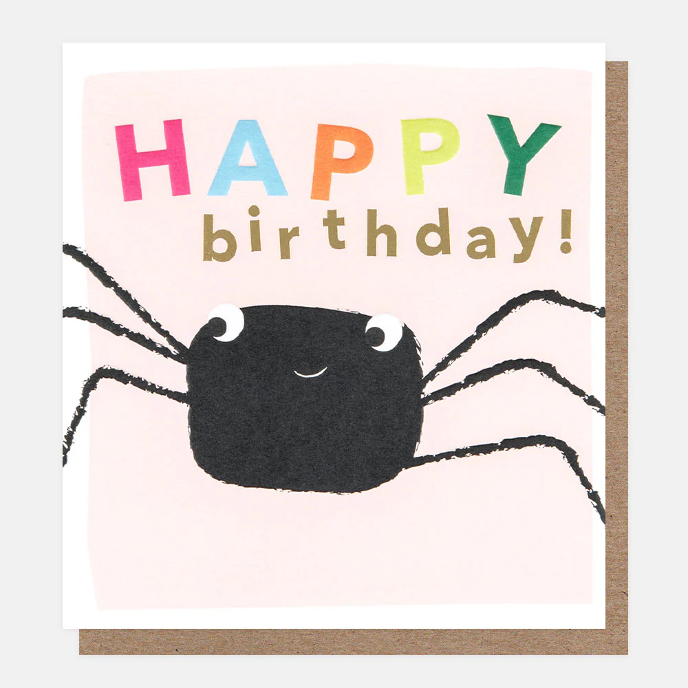 Happy Birthday Spider Birthday Card