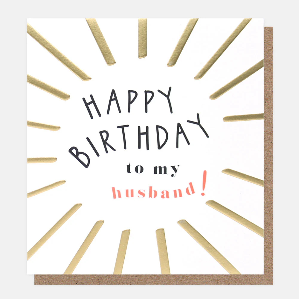 To My Husband Sunshine Birthday Card
