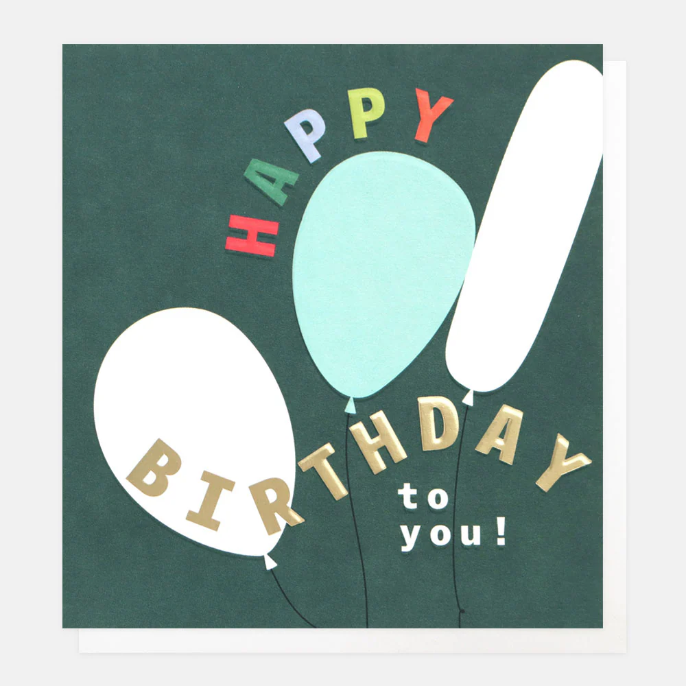 Balloons Happy Birthday Card