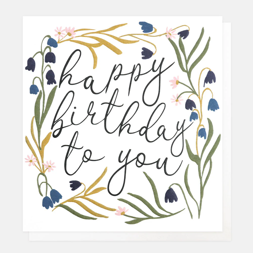 Bluebell Wreath Birthday Card