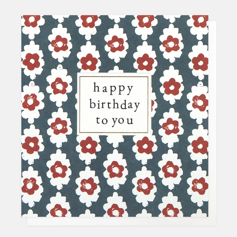 Geo Floral Birthday Card