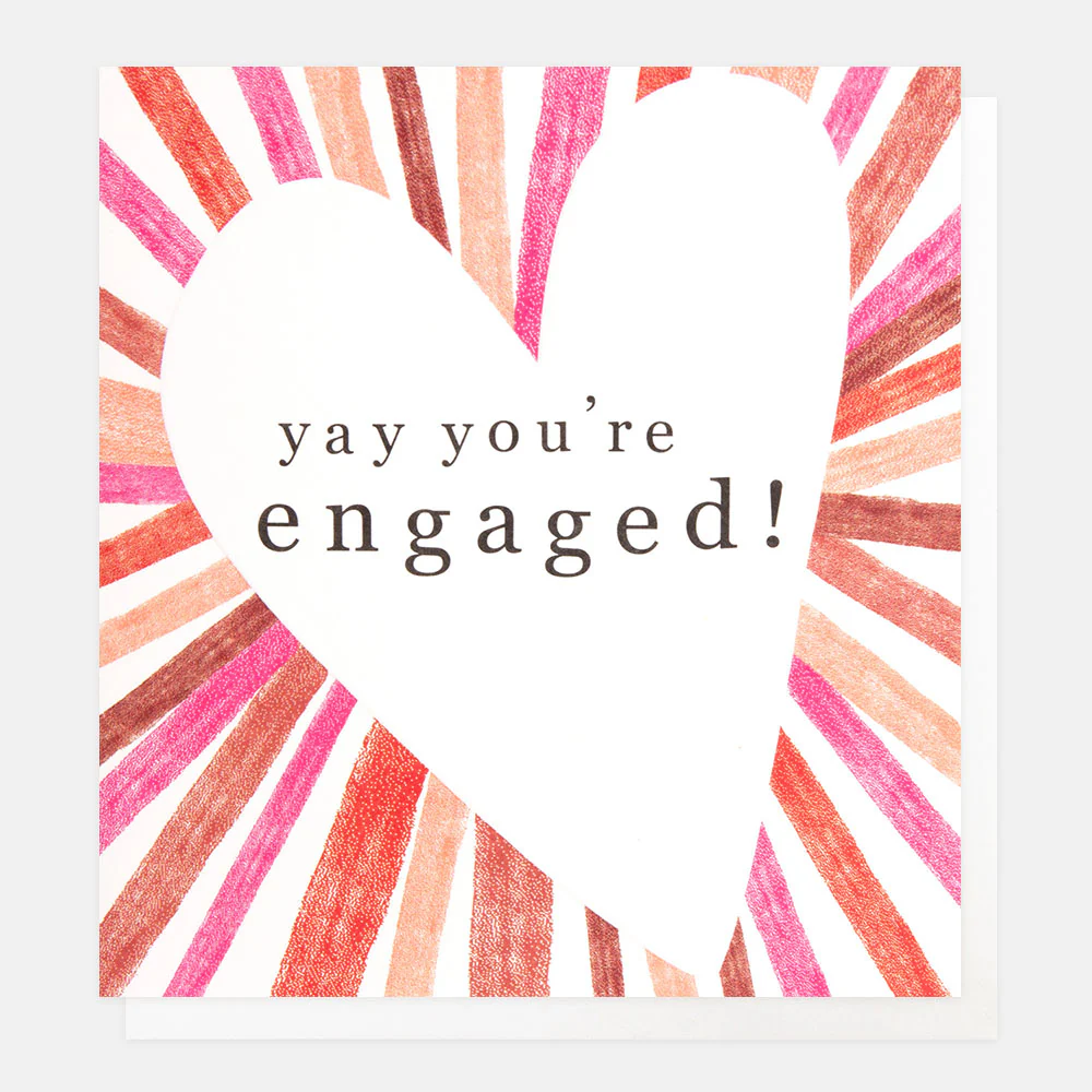 Heart Burst Engagement Card