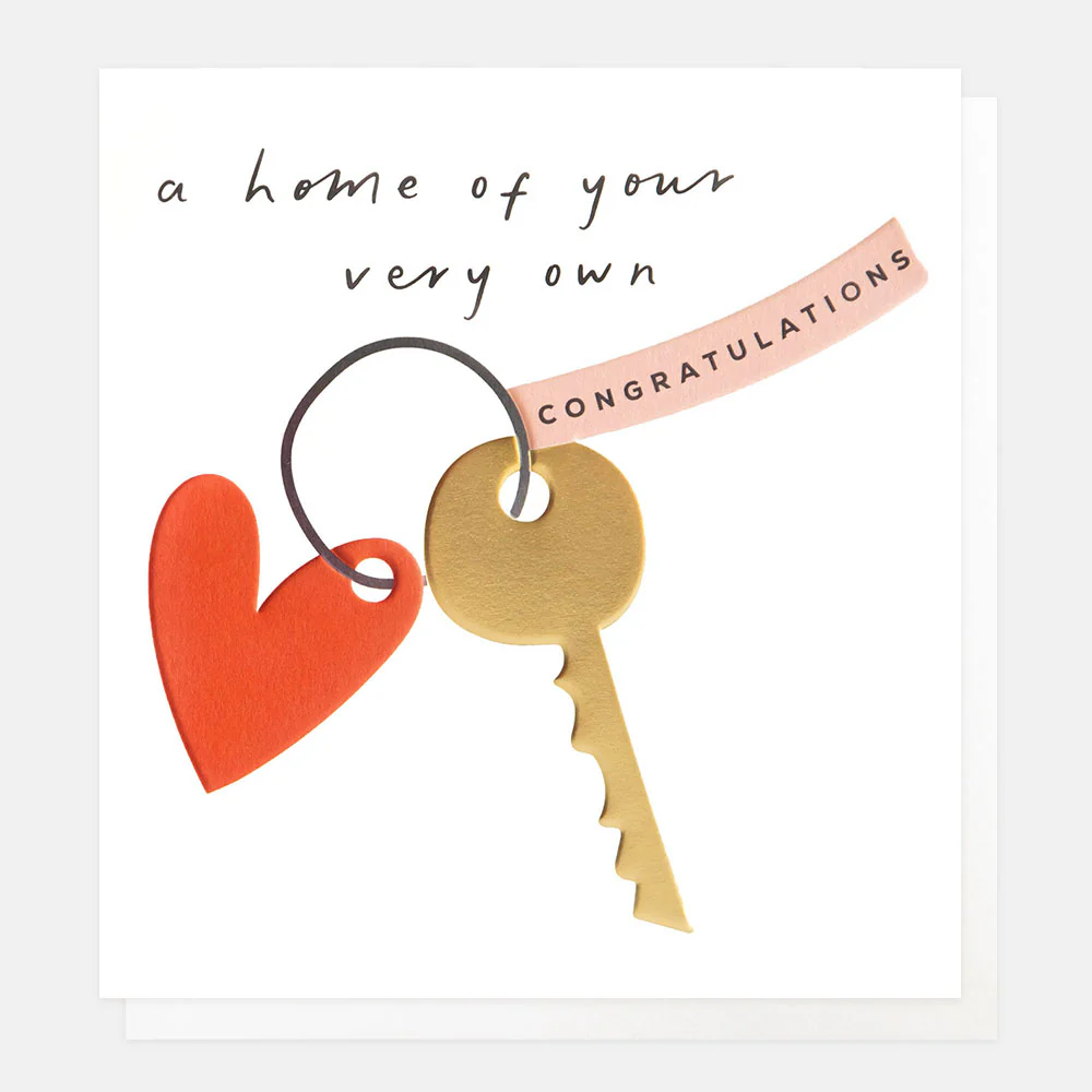 Hearts & Keys New Home Card