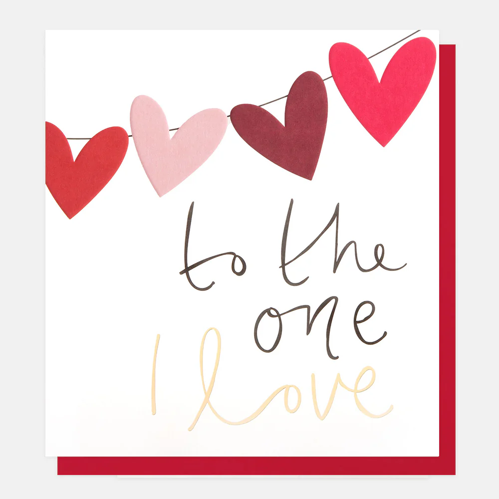 Hearts On A Line One I Love Card