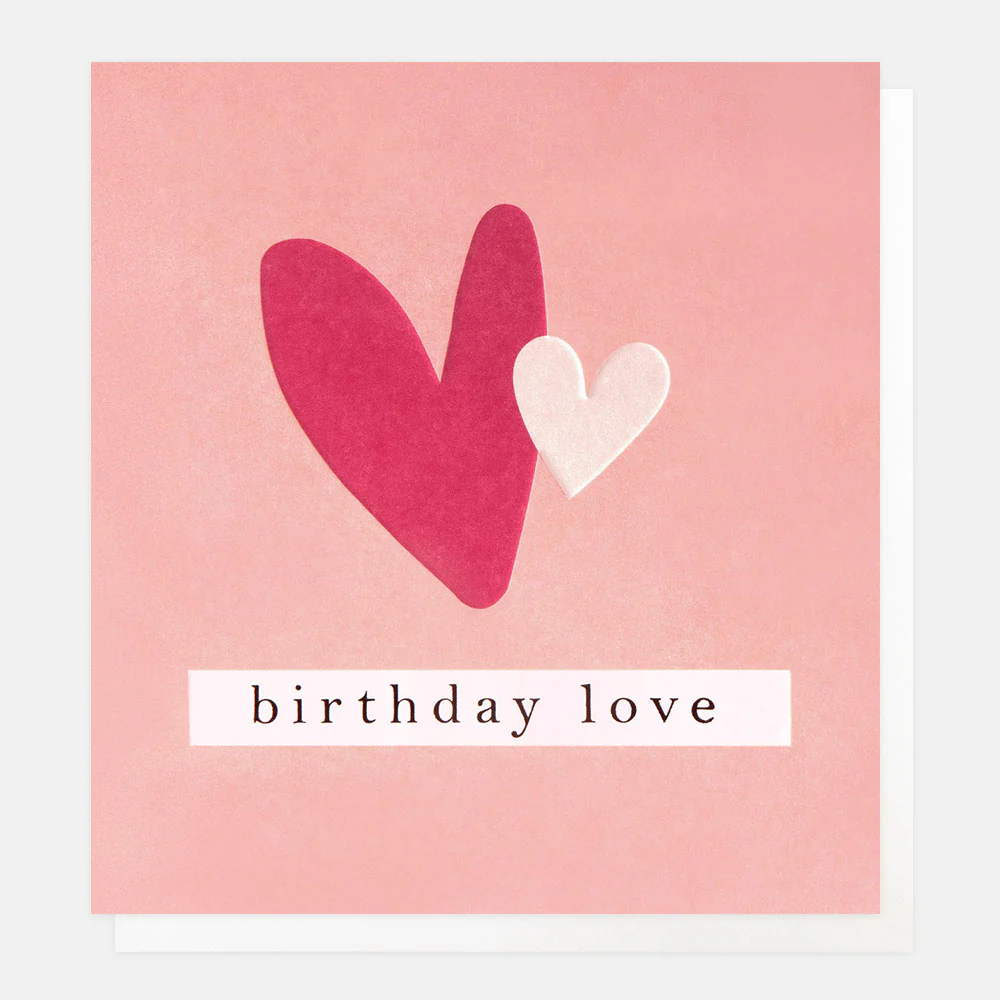 Hearts On Pink Birthday Love Card