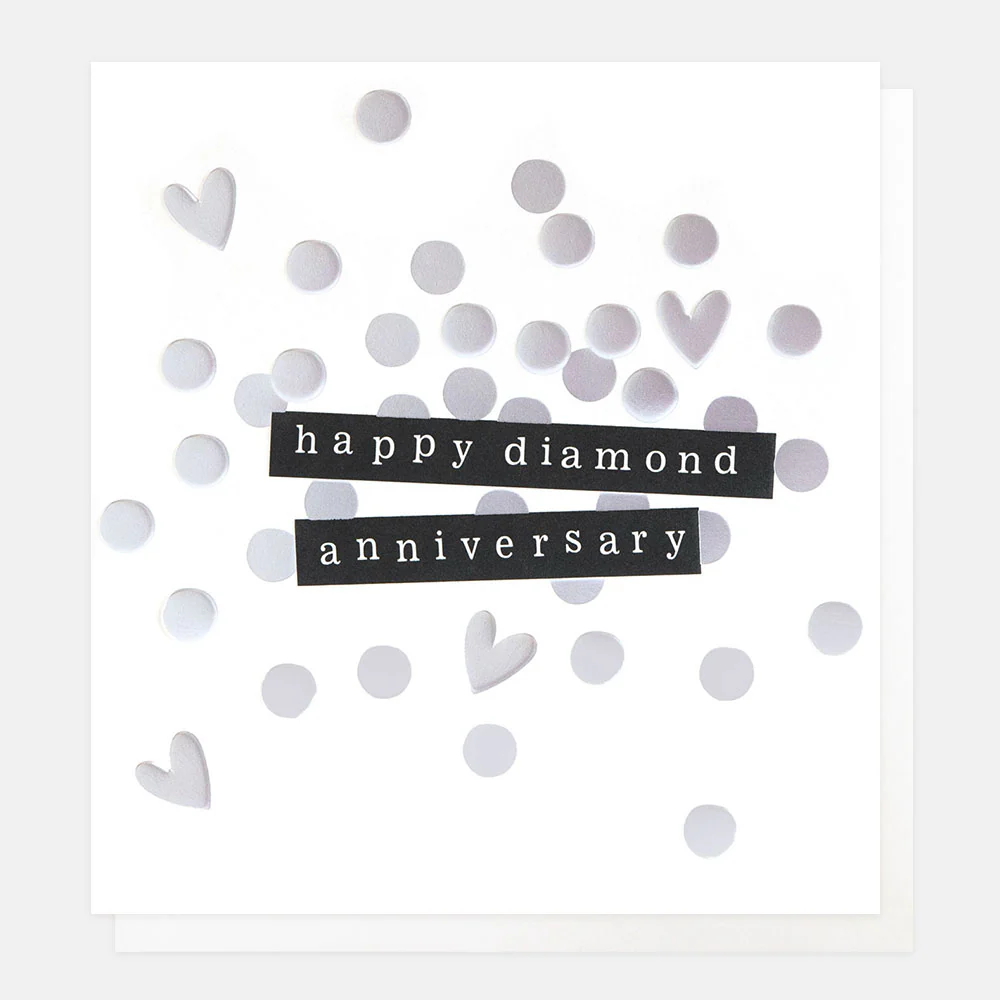 Hearts & Spots Confetti Diamond Anniversary Card