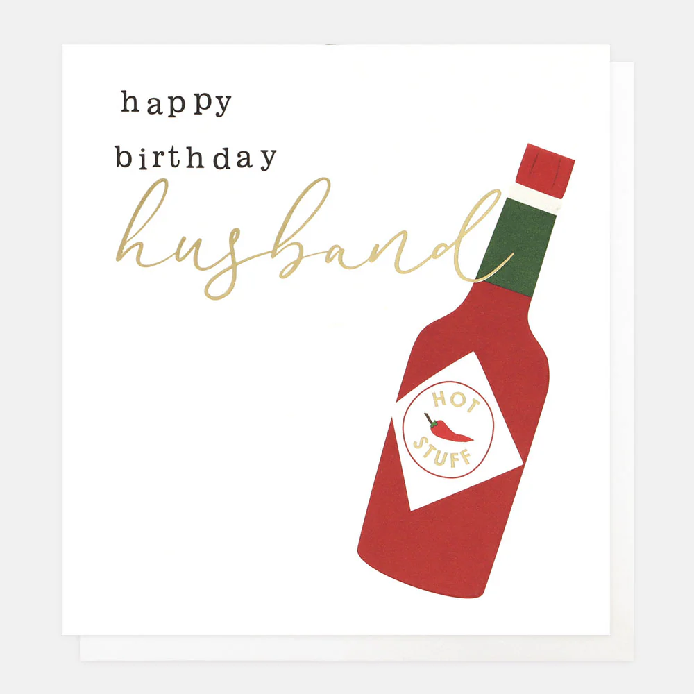 Hot Sauce Birthday Card For Husband