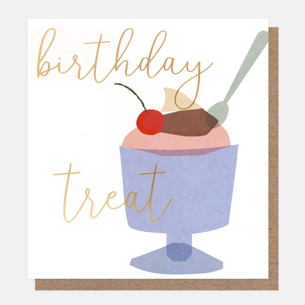 Ice Cream Sundae Birthday Treat Card