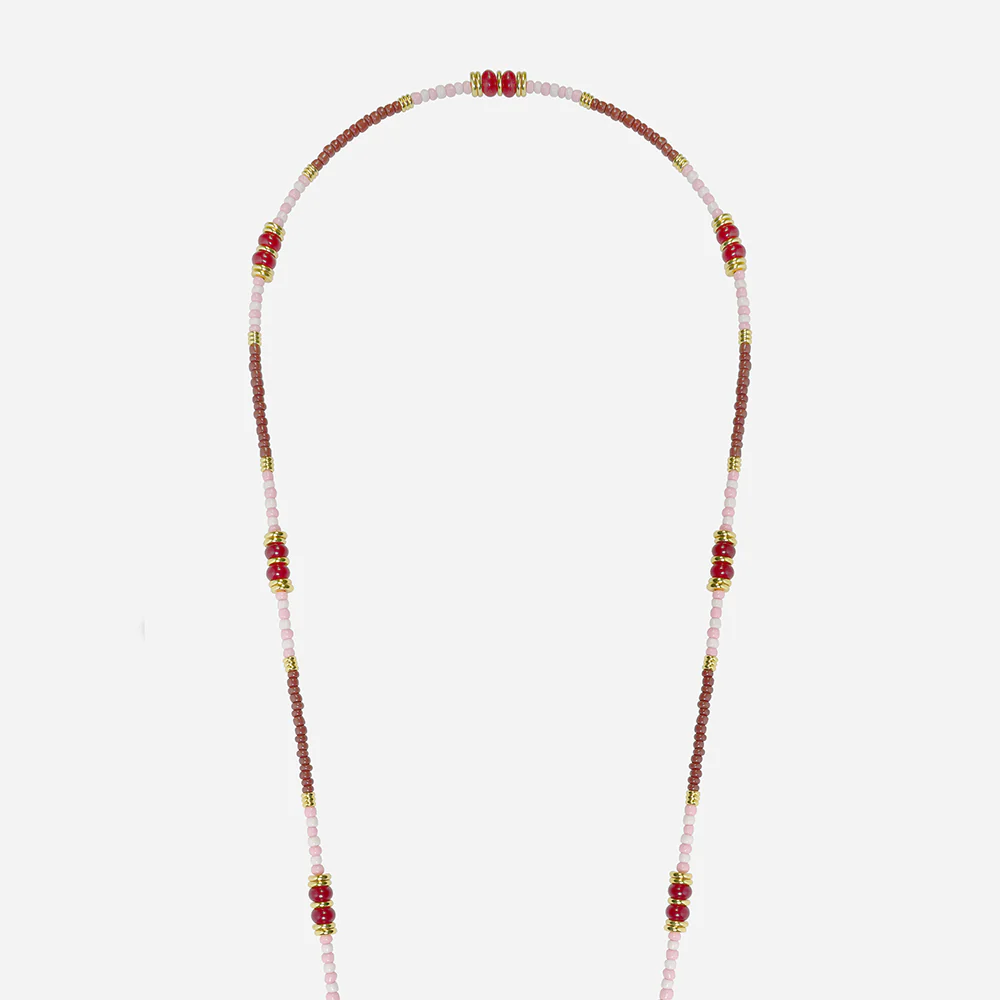 Kessia Red Beaded Phone Chain