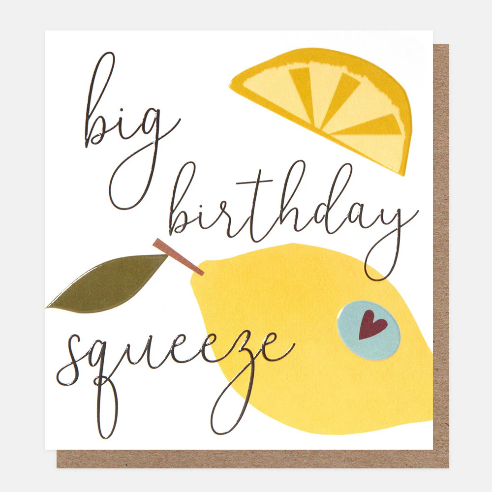 Lemons Big Birthday Squeeze Card