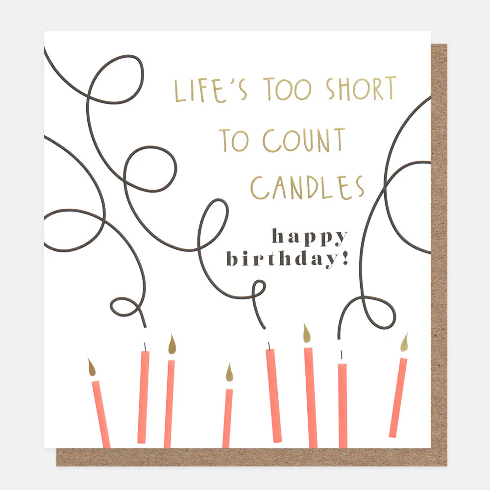 Pink Candles Birthday Card