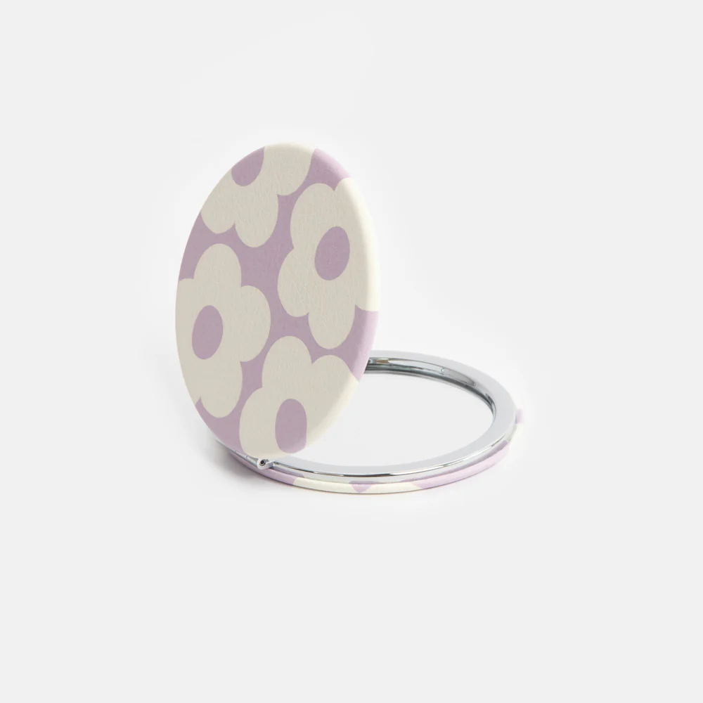 Lilac Flower Round Pocket Mirror