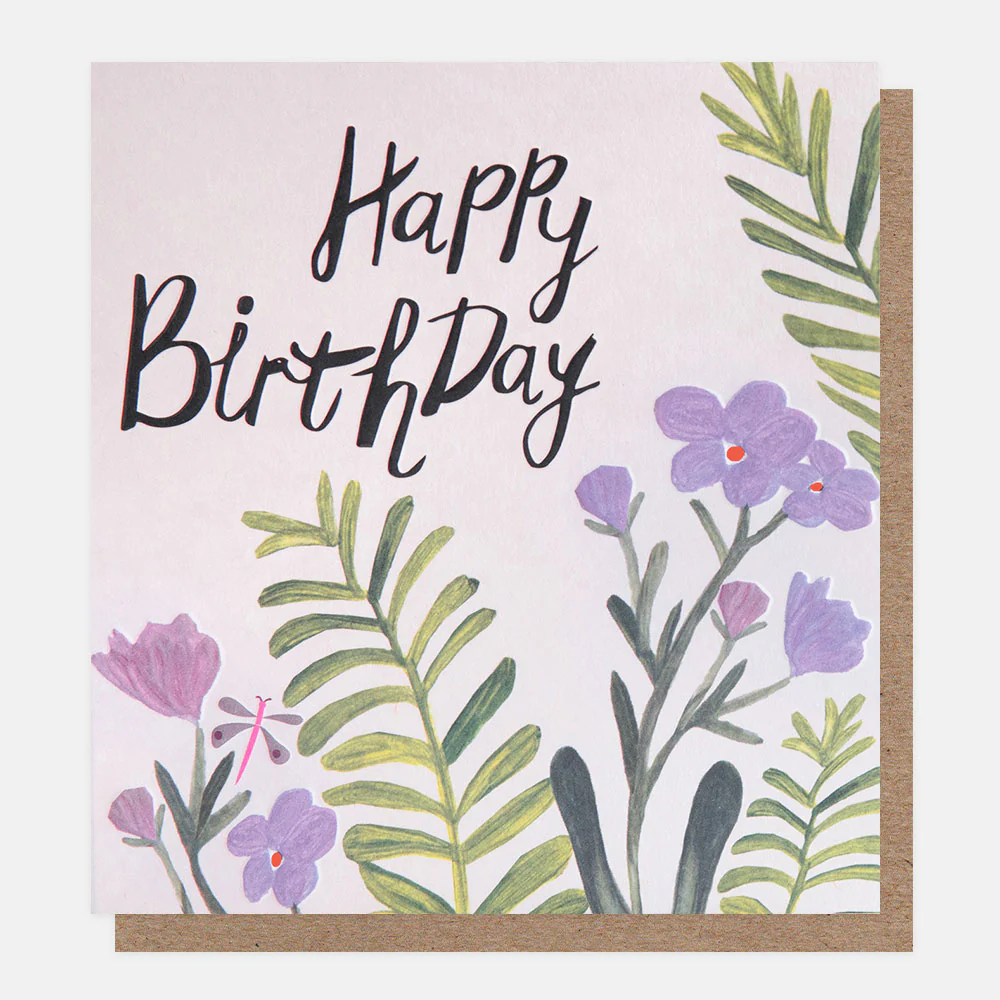 Lilac Flowers Birthday Card