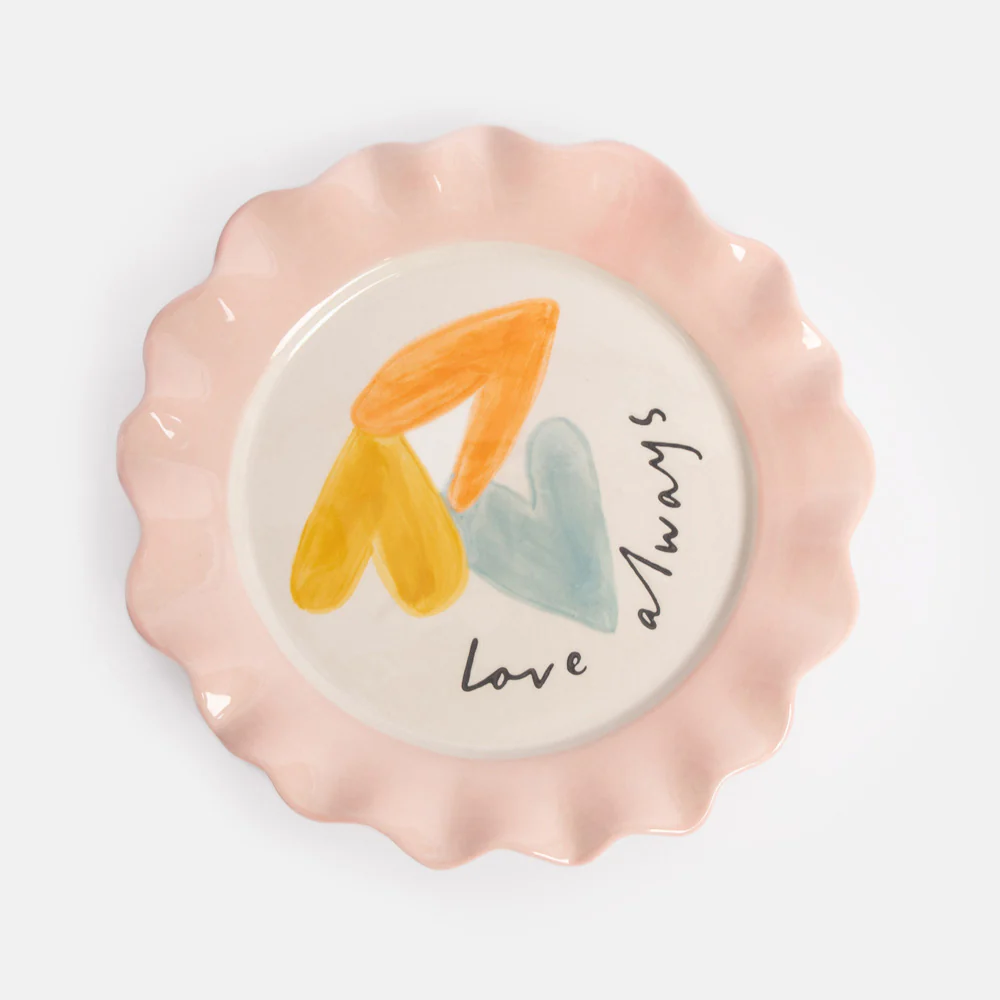 Love Always Multi Hearts Ceramic Plate