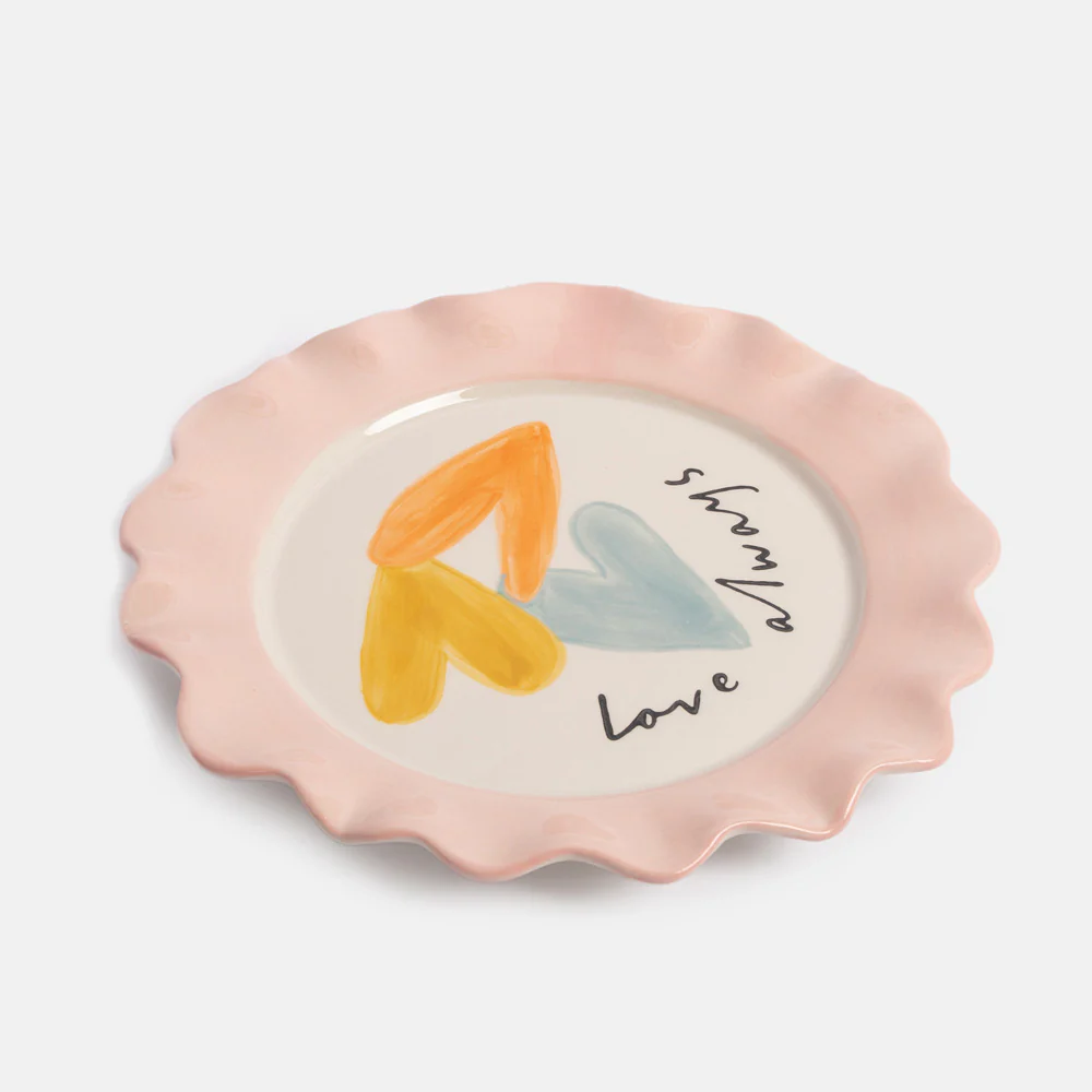 Love Always Multi Hearts Ceramic Plate - Image 2