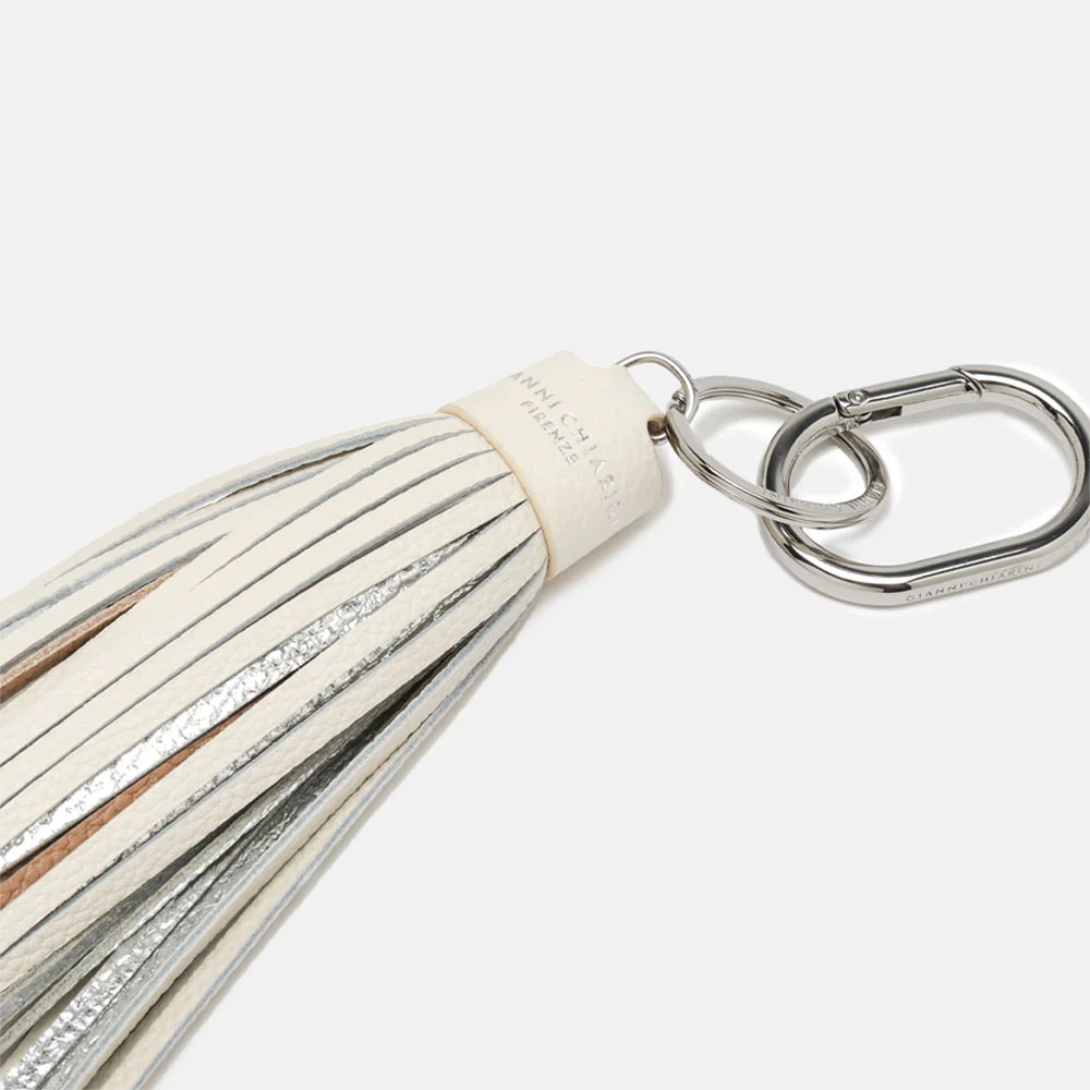 Marble Tassel Leather Bag Charm - Image 2