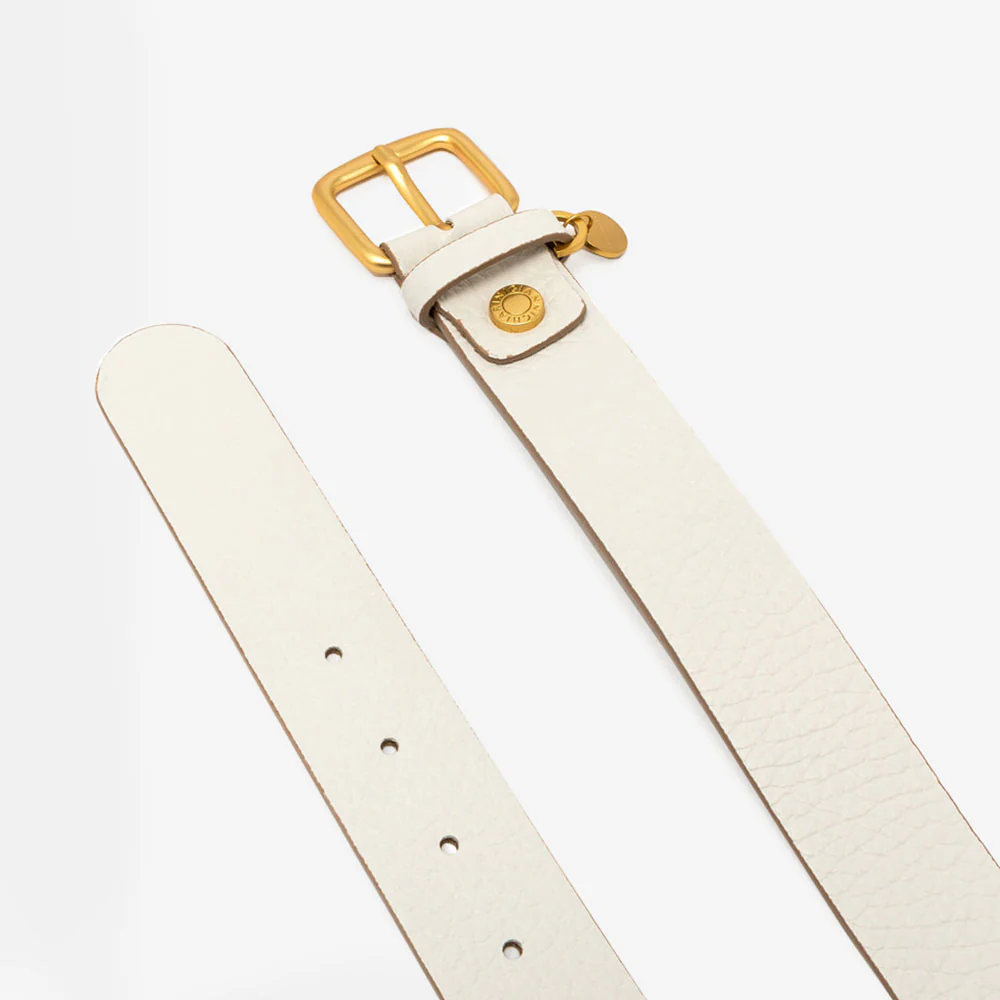 Marble White Leather Belt - Image 2