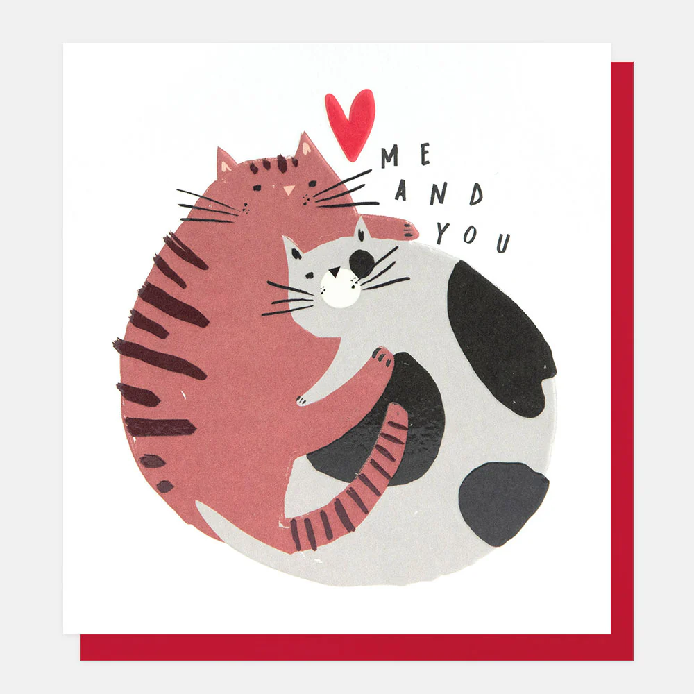 Me And You Hugging Cats Card