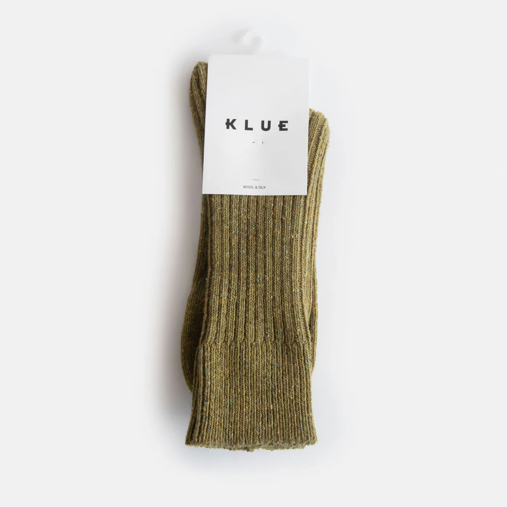 Men's Khaki Silk & Wool Socks - Image 2