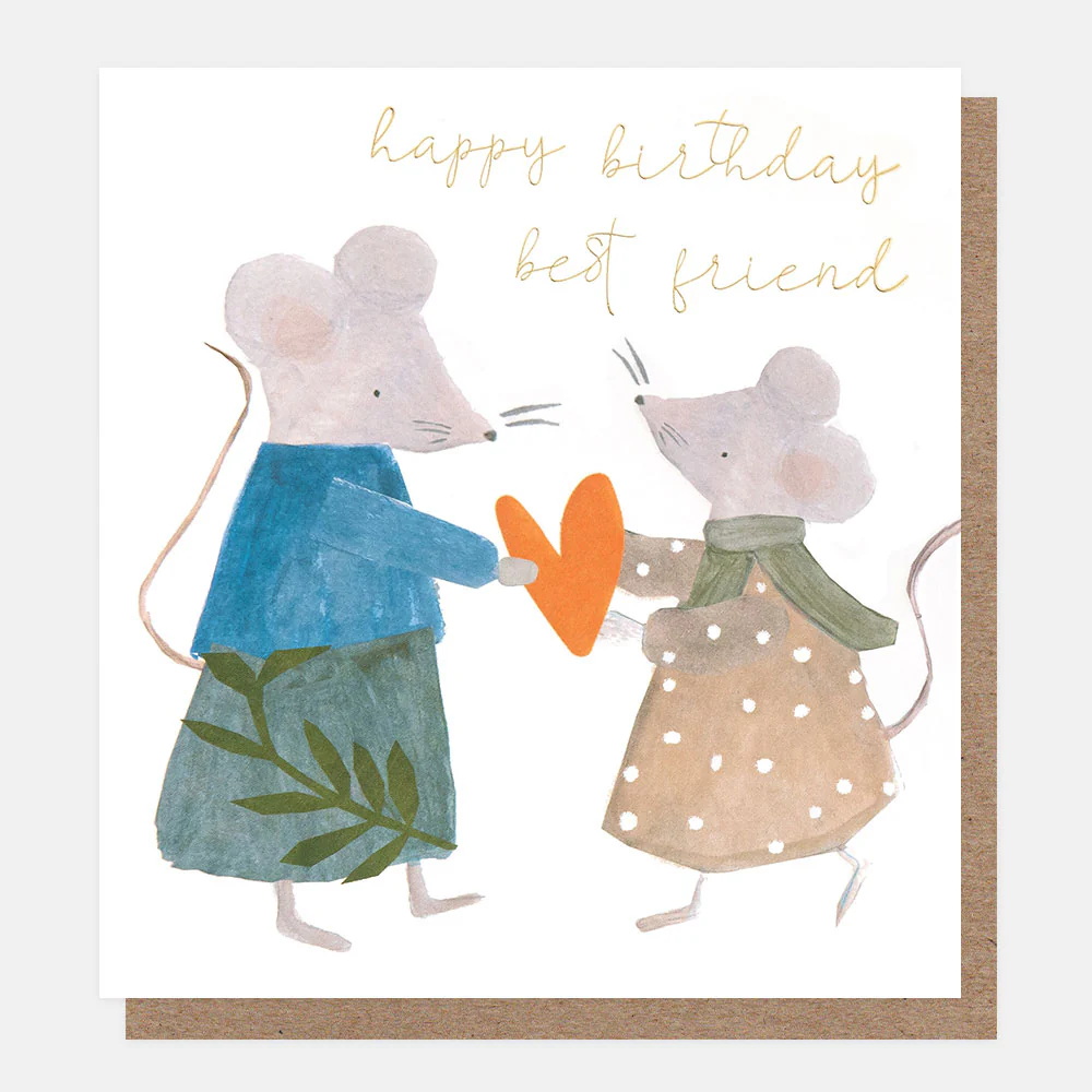 Mice & Heart Best Friend Birthday Card
