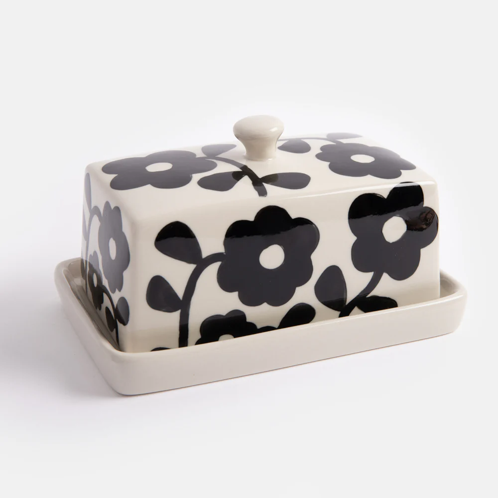 Mono Floral Butter Dish - Image 3