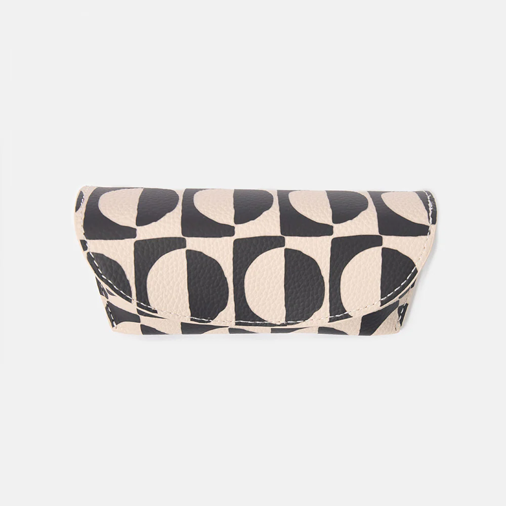 Mono Geo Circles Flap Glasses Case