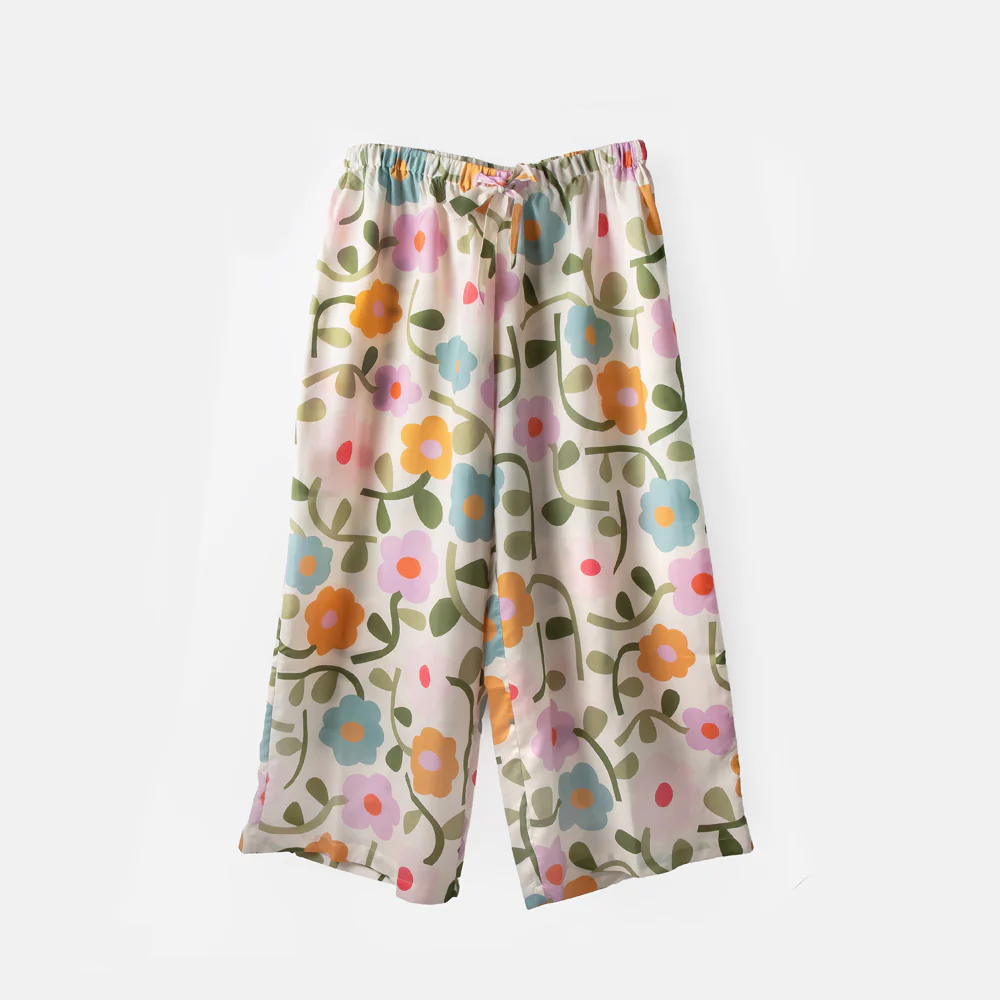 Multi Bloom Viscose Palazzo Pant