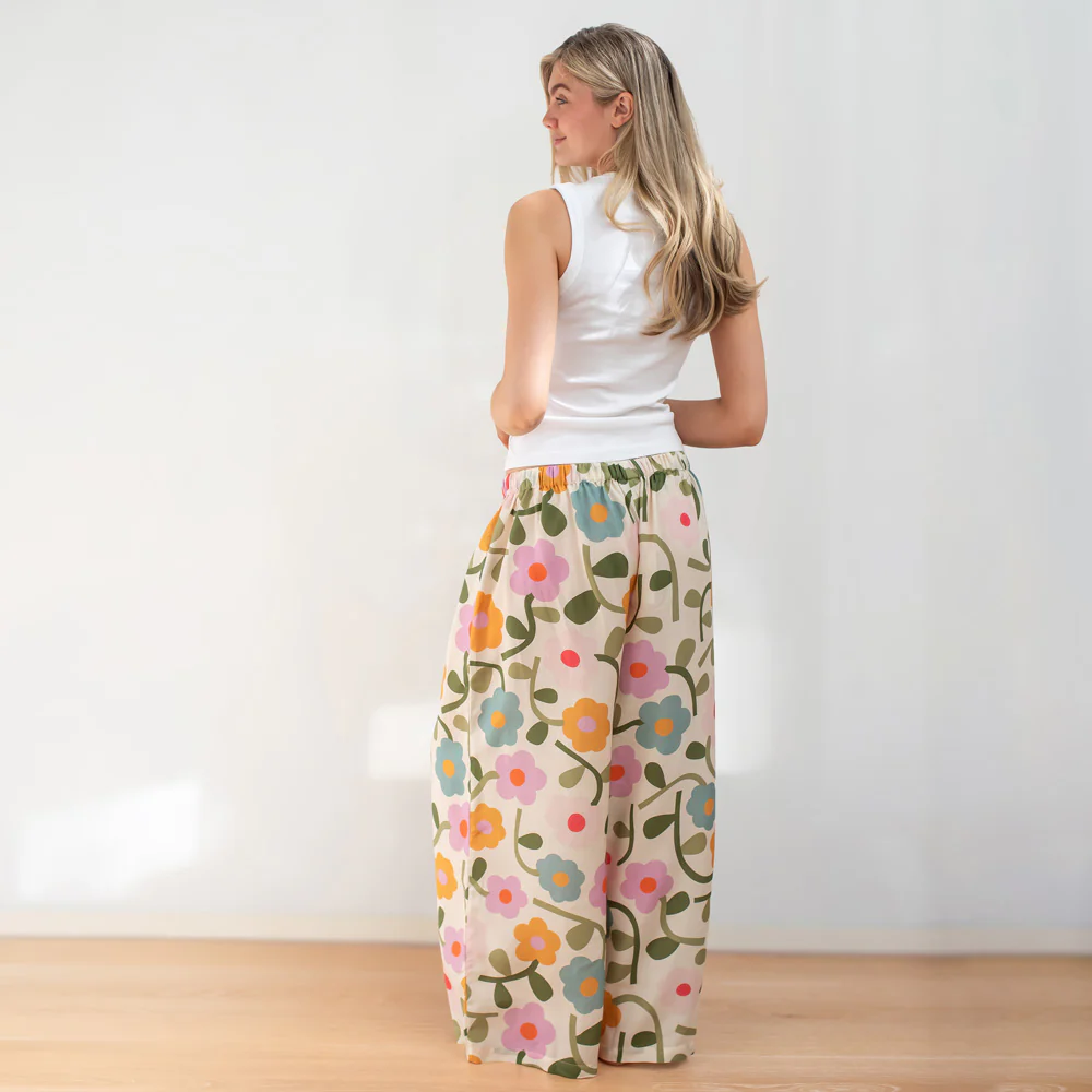 Multi Bloom Viscose Palazzo Pant - Image 3