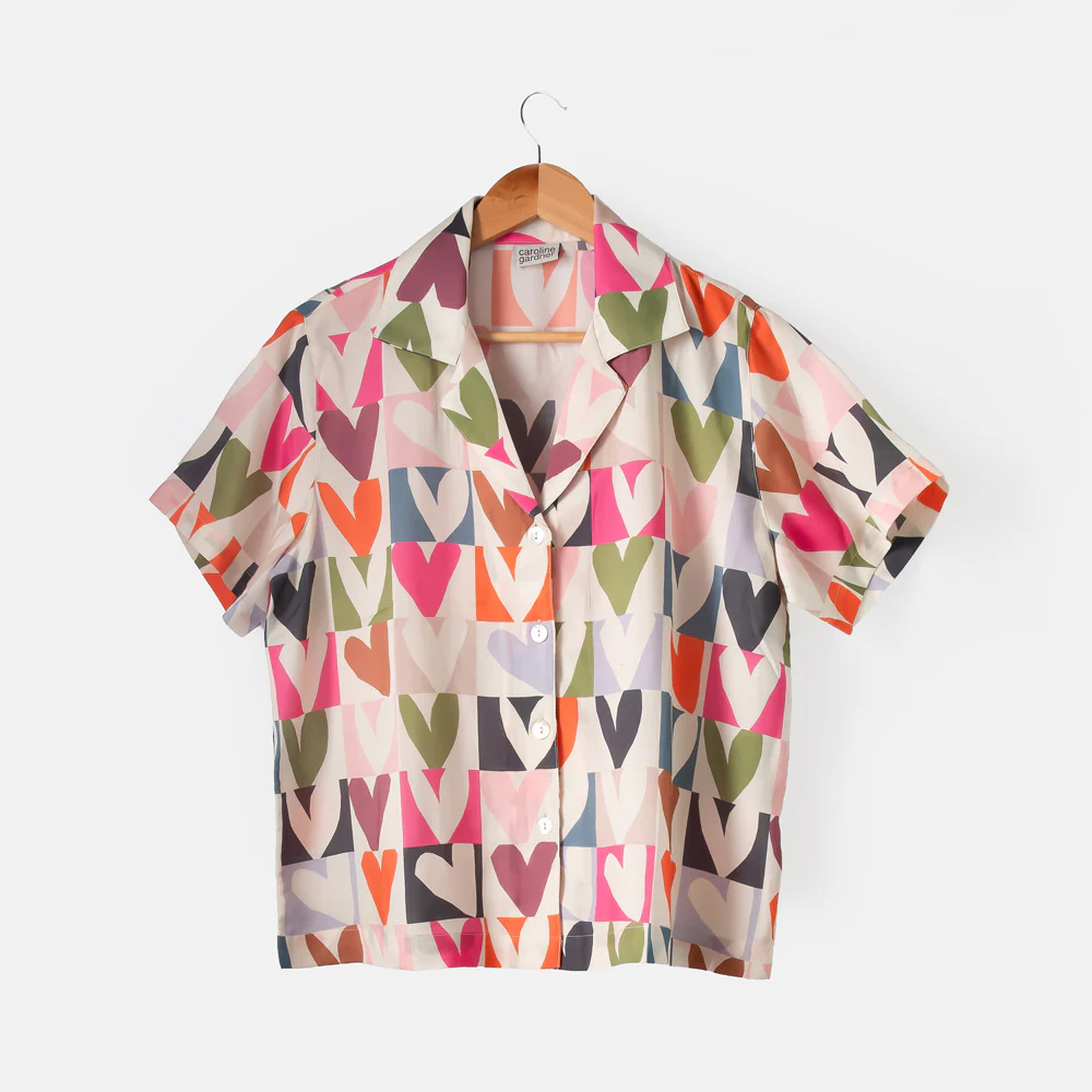 Multi Colour Block Hearts Short Pyjama Set - Image 5