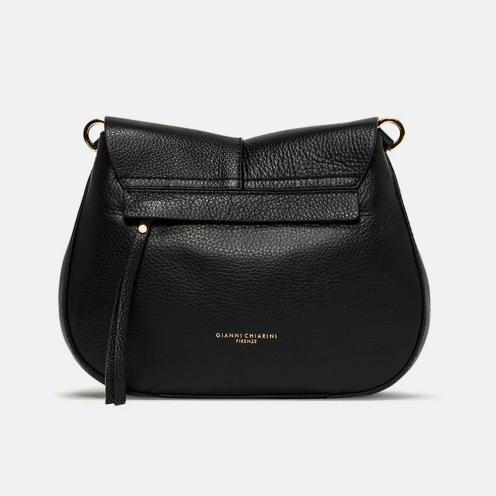 Black Leather Helena Saddle Bag - Image 2
