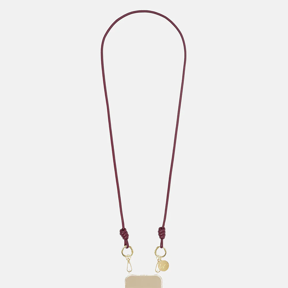 Nolan Burgundy Cord Phone Strap