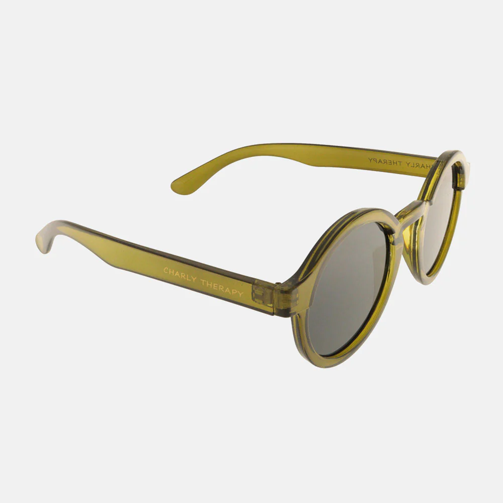 Olive Belmont Round Sunglasses - Image 2