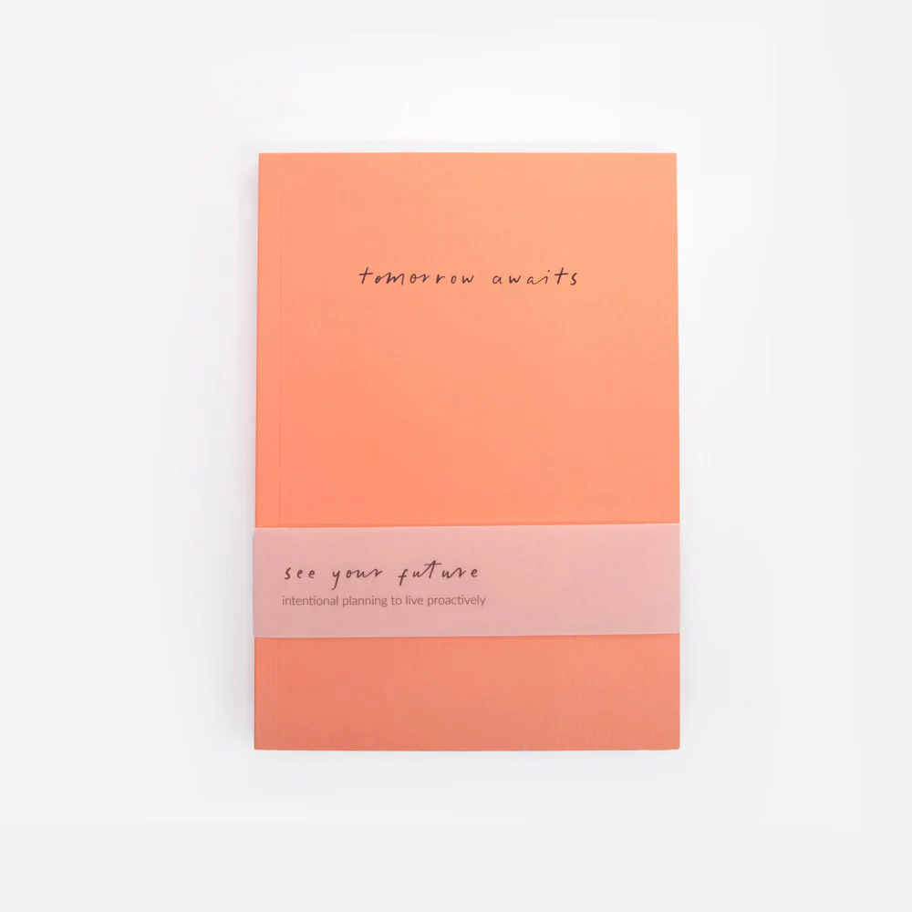 Orange 'Tomorrow Awaits' A5 Softback Notebook