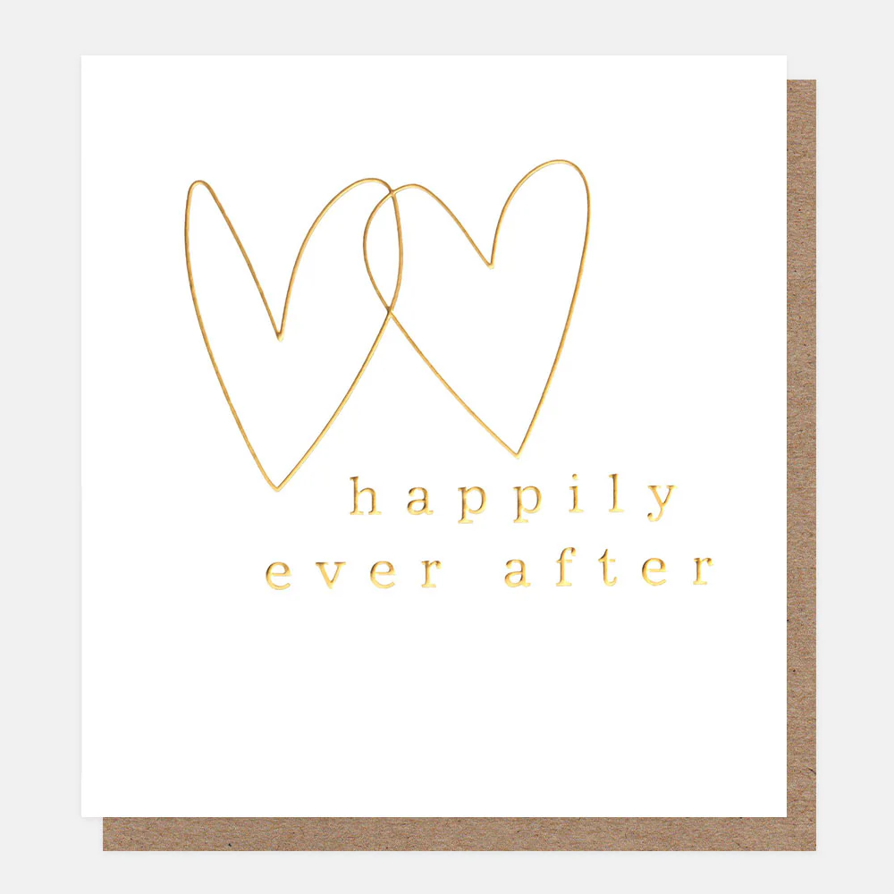 Overlapping Hearts Wedding Card