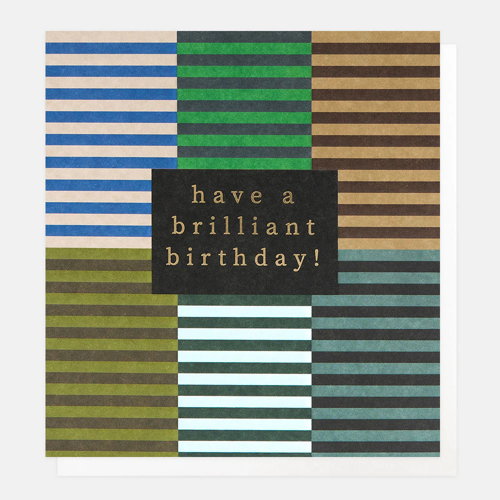 Patchwork Stripe Brilliant Birthday Card