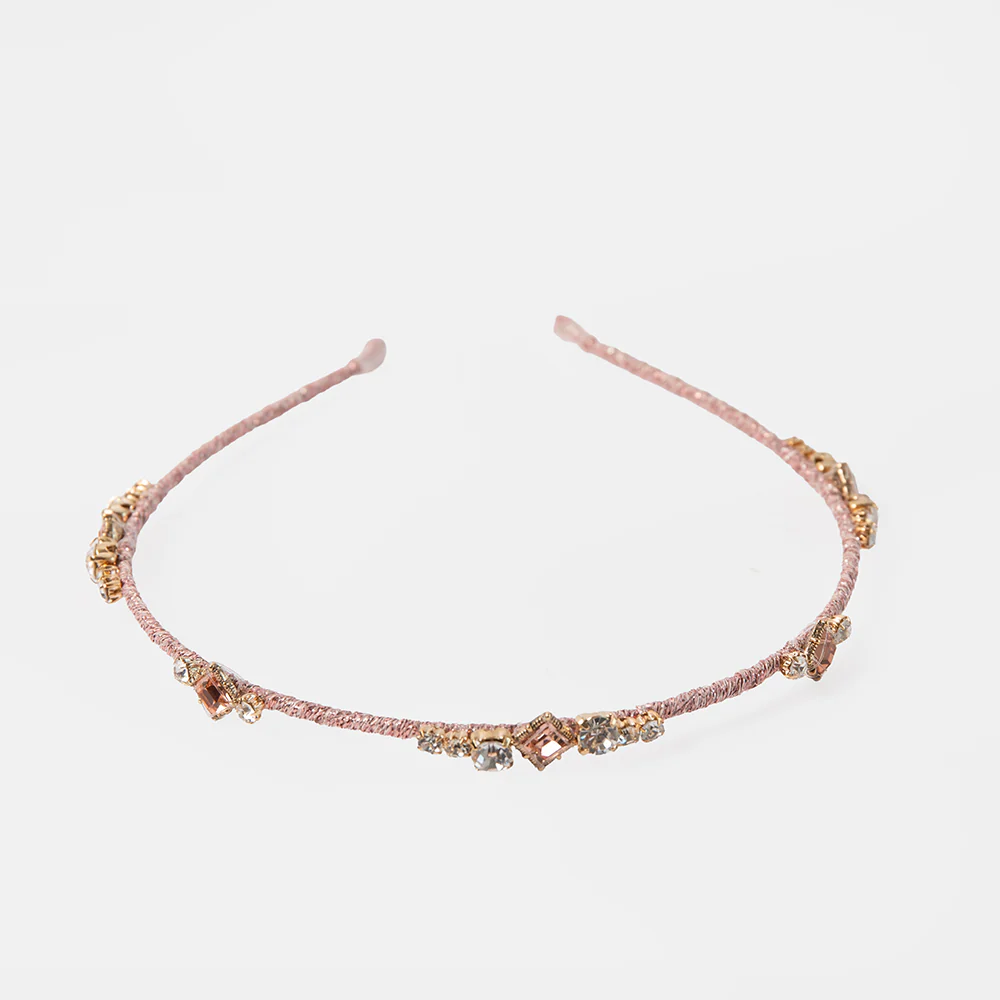 Pink Crystal Thin Headband