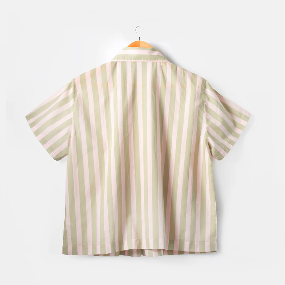 Pink/Green Stripe Cotton Short Pyjama Set - Image 7