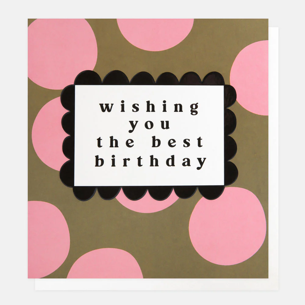Pink Polka Dot Best Birthday Card