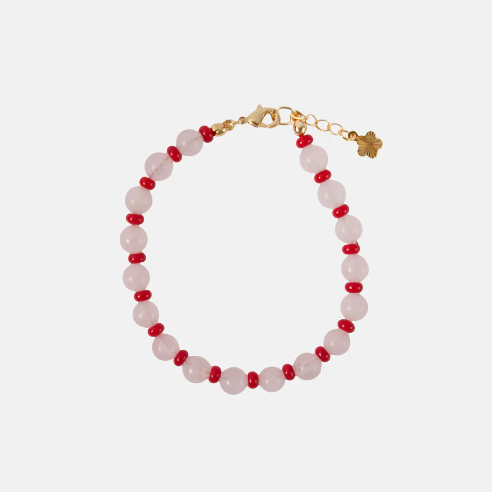 Pink & Red Beaded Bracelet