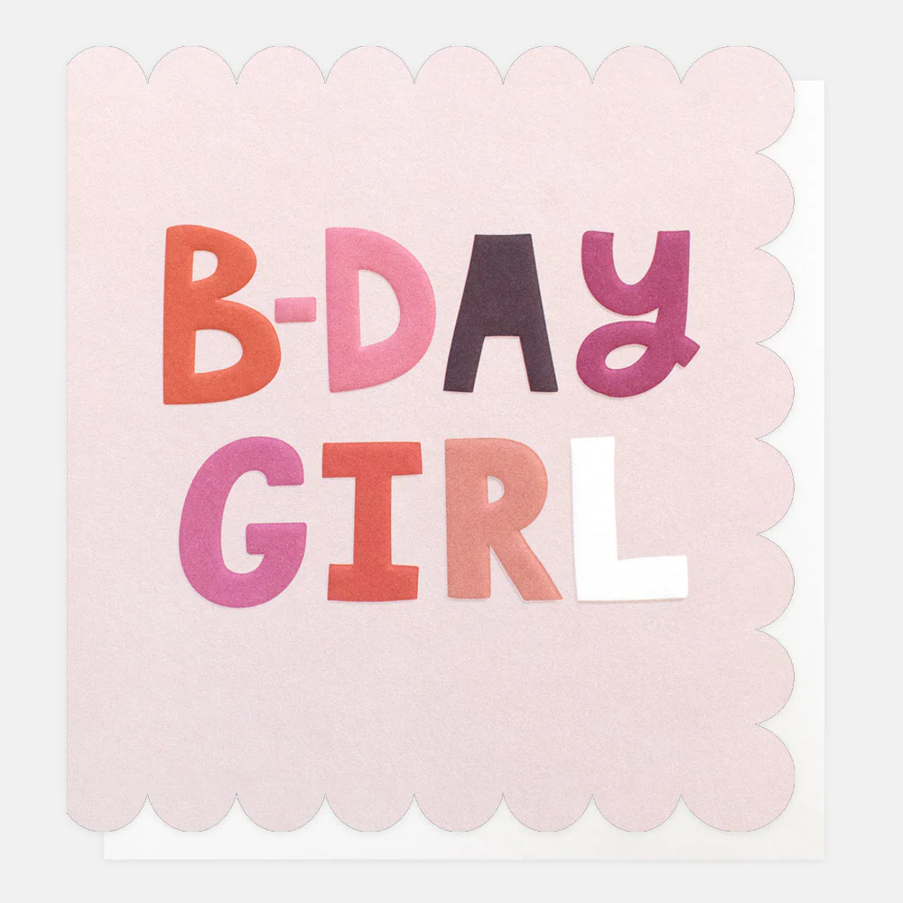 Pink Scallop Birthday Card