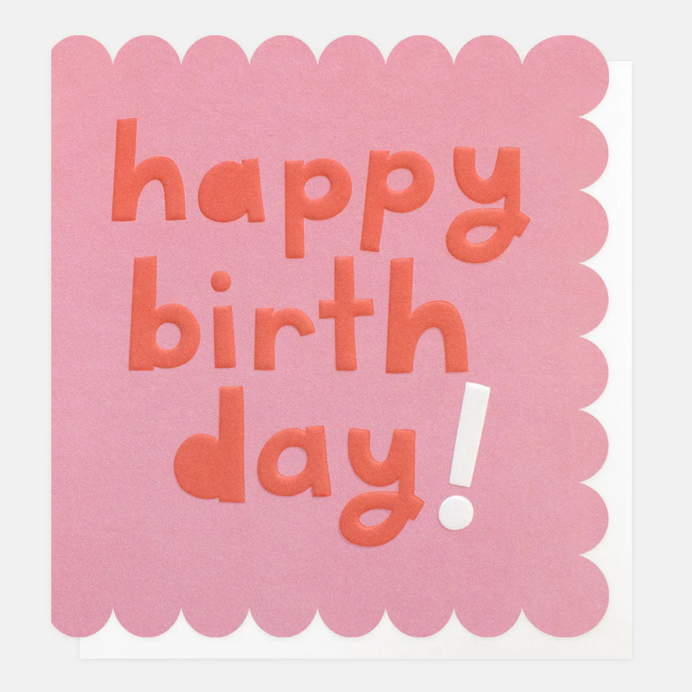 Pink Scallop Birthday Card