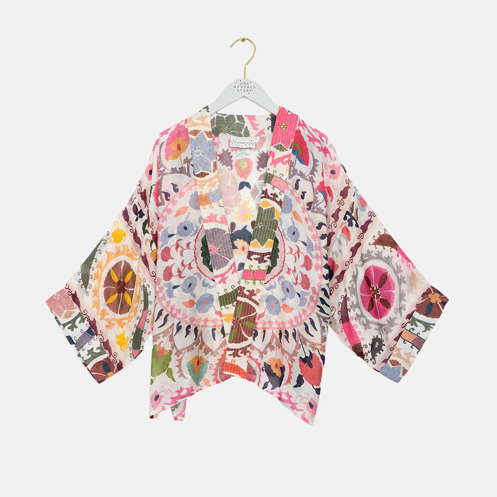 Pink Susani Short Kimono